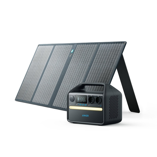 Anker 535 Solar Generator (Anker 535 PowerHouse, Powerstation, 512Wh, 500W med 1× 100W Solar Panel), BUNDLE-B1751311