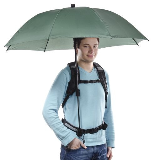 Walimex pro Swing håndfri paraply oliven med bæreramme, Ø 114cm, ca 100cm lang, 366g, teleskopisk glasfiberskaft, rivefast polyesterstof, 17911