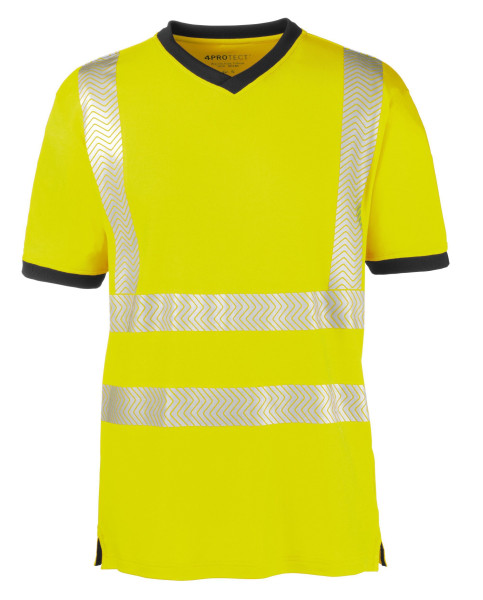 Camiseta 4PROTECT de alta visibilidade MIAMI, amarelo brilhante/cinza, tamanho: XS, pacote de 10, 3431-XS