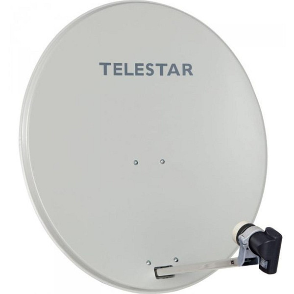 TELESTAR DIGIRAPID 60 Jasnoszara aluminiowa antena satelitarna z konwerterem SKYSINGLE HC dla 1 uczestnika, 5109730-AB