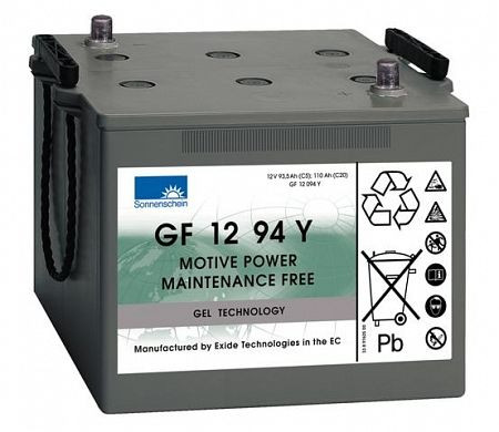 Bateria EXIDE GF 12094 YO, absolutamente livre de manutenção, 130100029