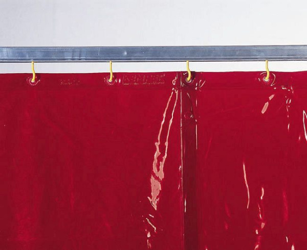 Κουρτίνα προστασίας συγκόλλησης ELMAG κόκκινο, πλάτος: 1300 x ύψος: 1800x0,4 mm σύμφωνα με το prEN 1598/1994, 56250