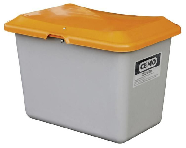 Cemo gritcontainer Plus 3 200 l, grijs/oranje, zonder uitnameopening, 10565