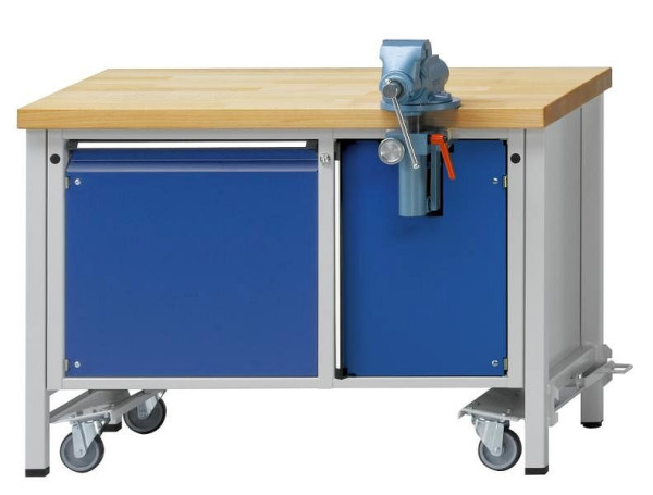 Pracovní stoly ANKE montážní pracovní stůl, model 700 V, 1270 x 700 x 840 mm, RAL 7035/5010, BMP 40 mm, 340 000