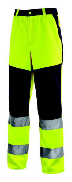 calças teXXor de alta visibilidade ROCHESTER, tamanho: 64, cor: amarelo brilhante/marinho, embalagem de 10, 4356-64