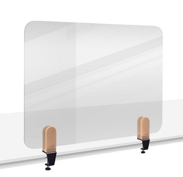 Divisória de mesa transparente Legamaster ELEMENTS 60x80cm acrílico incl. 2 grampos de mesa, 7-209710