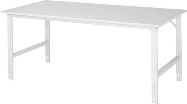 Pracovní stůl řady RAU Tom (6030) - výškově stavitelný, melaminová deska, 2000x760-1080x1000 mm, 06-625M10-20.12