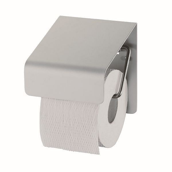 Porta-papel higiênico Air Wolf, série Omicron II, A x L x P: 150 x 130 x 130 mm, alumínio anodizado, 35-711