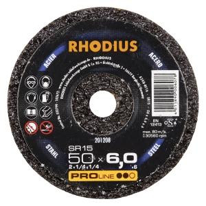 Rhodius PROline SR 15 slijpschijf, diameter [mm]: 50, boring [mm]: 6, VE: 25 stuks, 201208