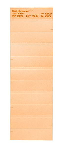 Eichner label voor de VISIMAP serie, oranje, VE: 250 stuks, 9036-00027