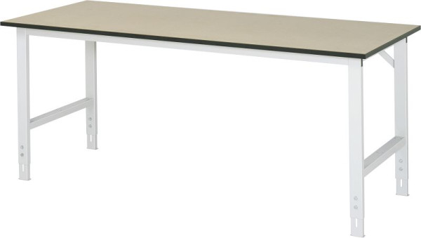 RAU Tom serie arbejdsbord (6030) - højdejusterbart, MDF-plade, 2000x760-1080x800 mm, 06-625F80-20.12