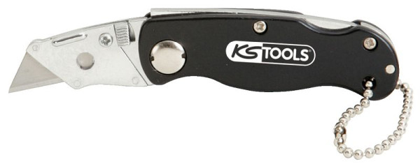 Cuțit pliabil KS Tools cu lanț de curea, 97 mm, 907.2173