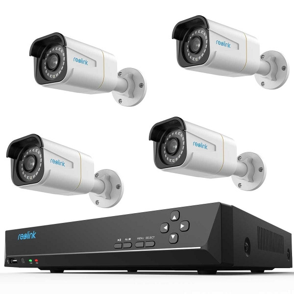 Kit complet PoE Reolink NVS8-5KB4-A 5K 10MP 8 canale pentru supraveghere video cu detectarea persoanelor și a vehiculelor, rl5kb4