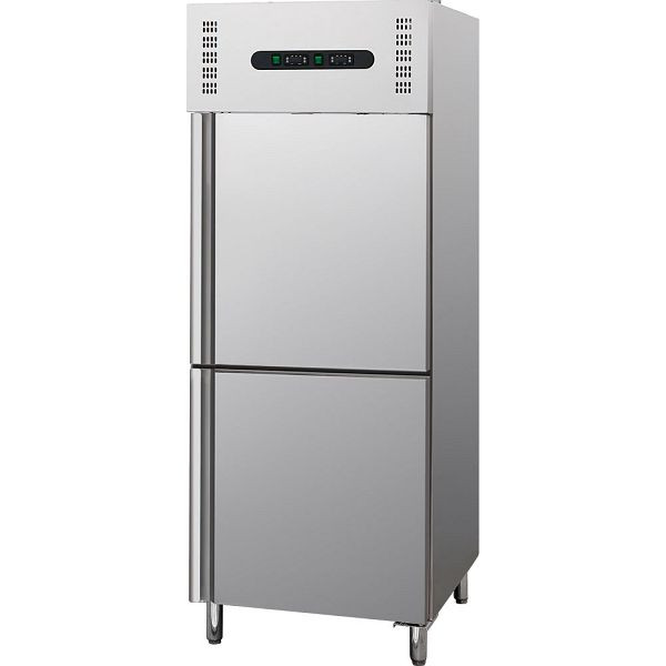 Combinação frigorífico/congelador Stalgast, 300 + 300 litros, adequado para GN 2/1, dimensões 680 x 800 x 2010 mm (LxPxA), KT2505600