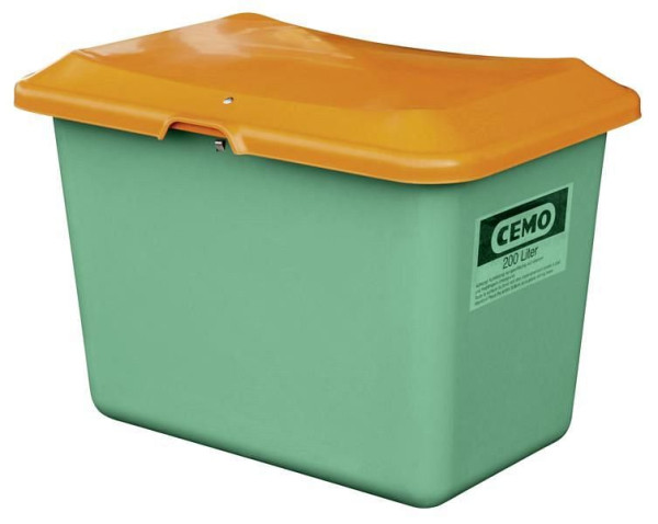 Cemo gritcontainer Plus 3 100 l, groen/oranje, zonder uitnameopening, 10573