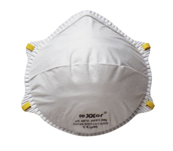 teXXor μάσκα λεπτής σκόνης FFP1 "NR" με κλιπ μύτης, συσκευασία 240, 4810