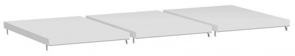 geramöbel 3 planken voor planken met plankdrager, lichtgrijs, N-381711-L